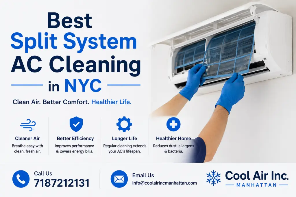Split System AC Cleaning in NYC