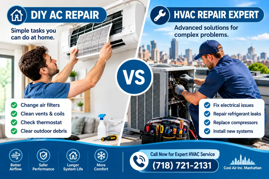 DIY AC Repair vs. Hiring an HVAC Repair Expert